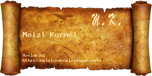 Meizl Kornél névjegykártya